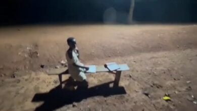 Sad as small girl spotted studying under solar street light to become a doctor in Ghana