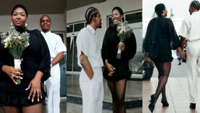 Nigerian couple rock casual black and white